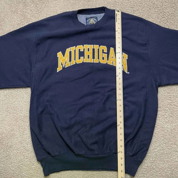 Vintage University of Michigan Steve and Barry’s Crew Sweatshirt XL Embroidered - Picture 5 of 8